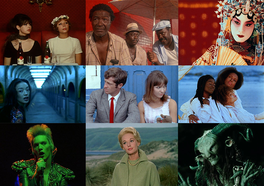 Collage of various film stills